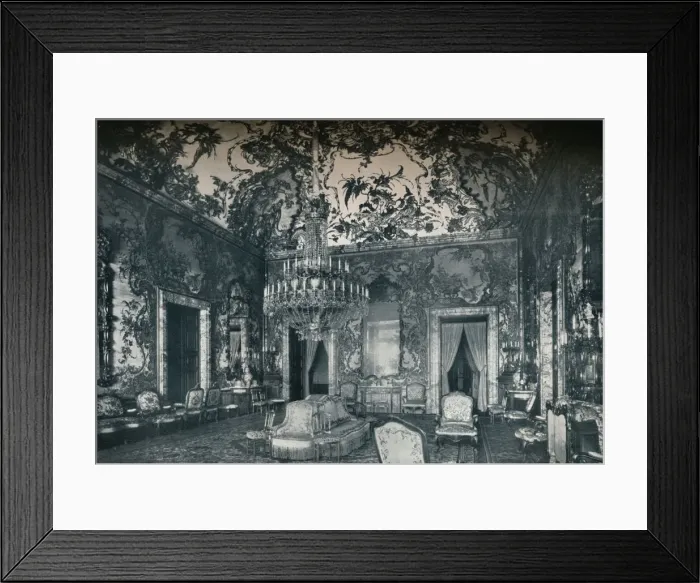 Framed Print : Large salon with porcelain ceiling, Royal Palace, Madrid, c1927 Framed Print : Large salon with porcelain ceiling, Royal Palace, Madrid, c1927
