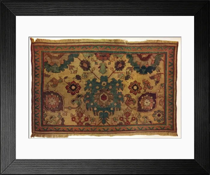Framed Print : Indo-Persian rug, c1570 Framed Print : Indo-Persian rug, c1570