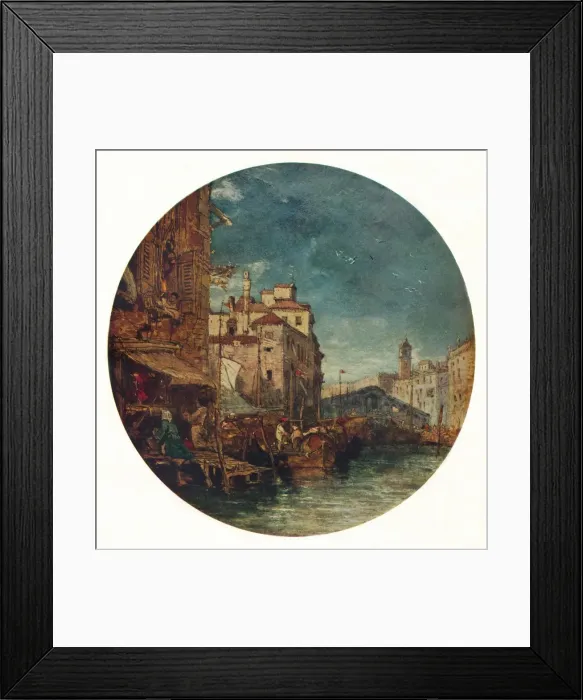 Framed Print : Grand Canal, Venice, c1850. Artist: James Holland Framed Print : Grand Canal, Venice, c1850. Artist: James Holland