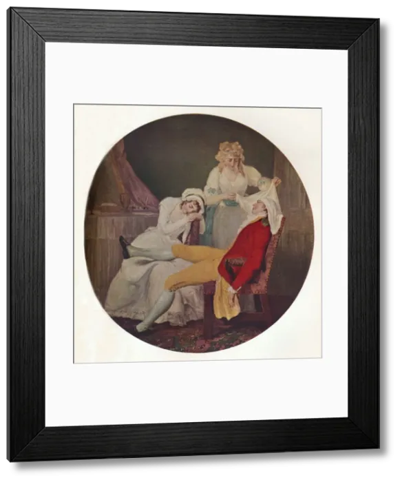 Framed Print : Lady Easys Steinkirk: A Scene from The Fearless Husband by Colley Cibber, c1790. Artist: Francis Wheatley Framed Print : Lady Easys Steinkirk: A Scene from The Fearless Husband by Colley Cibber, c1790. Artist: Francis Wheatley
