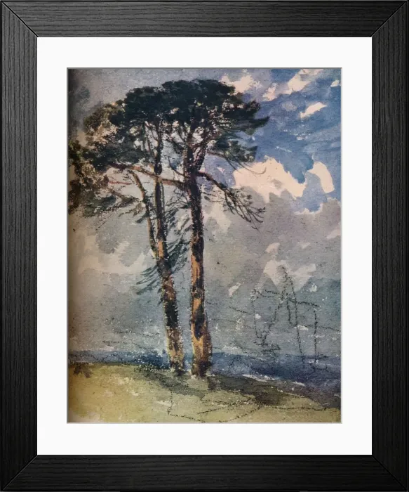 Framed Print : Scotch Firs, 1805. Artist: David Cox the elder Framed Print : Scotch Firs, 1805. Artist: David Cox the elder
