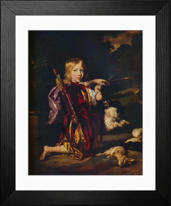 Framed Print : Boy with Bows and Arrows, c1670. Artist: Nicolaes Maes Framed Print : Boy with Bows and Arrows, c1670. Artist: Nicolaes Maes
