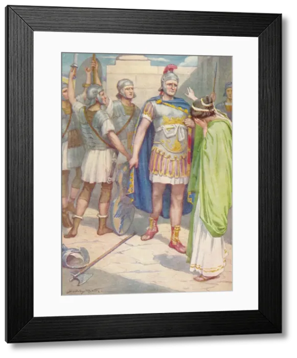 Framed Print : The grief of the sister of Horatius, c1912 (1912). Artist: Ernest Dudley Heath Framed Print : The grief of the sister of Horatius, c1912 (1912). Artist: Ernest Dudley Heath