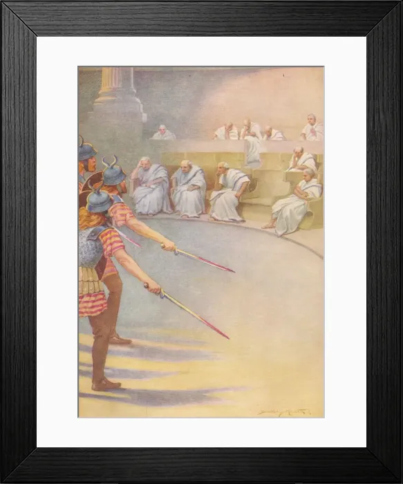 Framed Print : Seated in chairs of ivory, sat a number of strange, venerable old men, c1912 (1912). Artist: Ernest Dudley Heath Framed Print : Seated in chairs of ivory, sat a number of strange, venerable old men, c1912 (1912). Artist: Ernest Dudley Heath