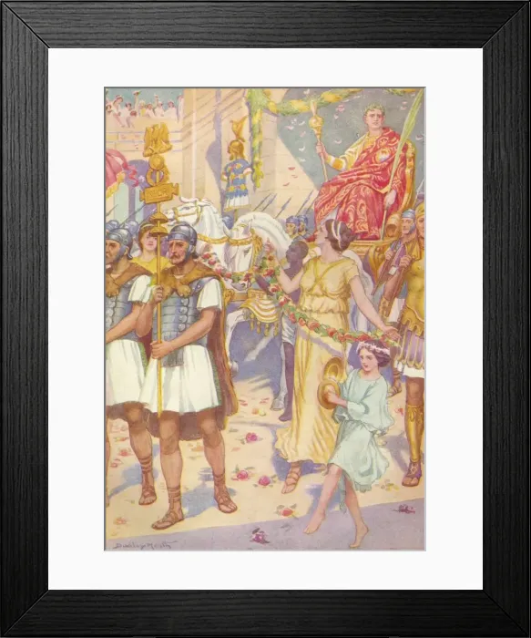 Framed Print : His progress was as that of a king, c1912 (1912). Artist: Ernest Dudley Heath Framed Print : His progress was as that of a king, c1912 (1912). Artist: Ernest Dudley Heath