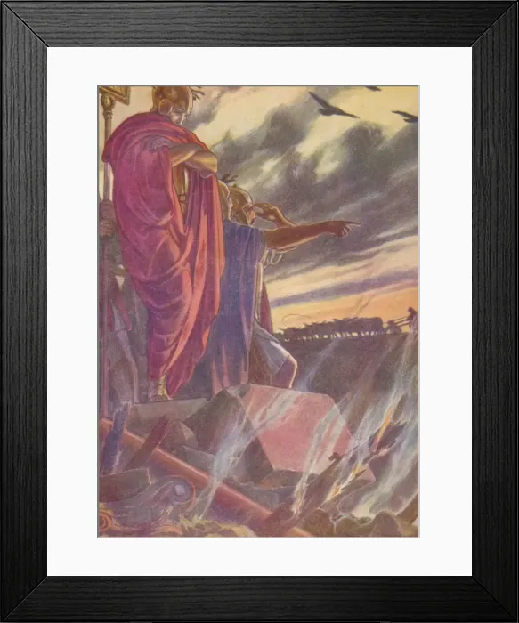 Framed Print : The city was given to the flames, 1912 (1912)