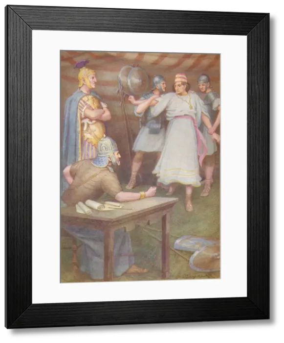 Framed Print : Jugurtha came to the tent of his father-in-law unarmed, c1912 (1912). Artist: Ernest Dudley Heath Framed Print : Jugurtha came to the tent of his father-in-law unarmed, c1912 (1912). Artist: Ernest Dudley Heath