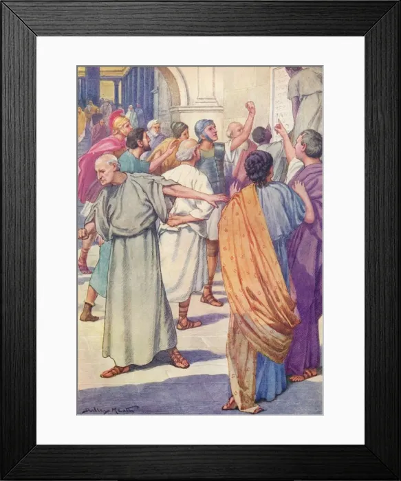 Framed Print : Lists of those who were doomed were hung up in the Forum, c1912 (1912). Artist: Ernest Dudley Heath Framed Print : Lists of those who were doomed were hung up in the Forum, c1912 (1912). Artist: Ernest Dudley Heath