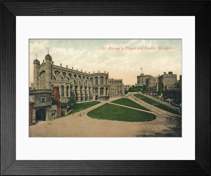 Framed Print : St. Georges Chapel and Castle, Windsor, c1910 Framed Print : St. Georges Chapel and Castle, Windsor, c1910