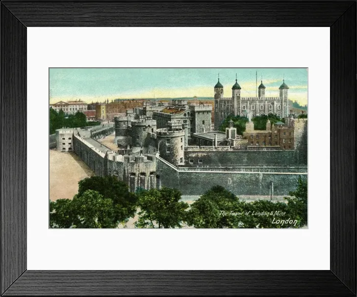 Framed Print : The Tower of London & Mint, London, c1910 Framed Print : The Tower of London & Mint, London, c1910