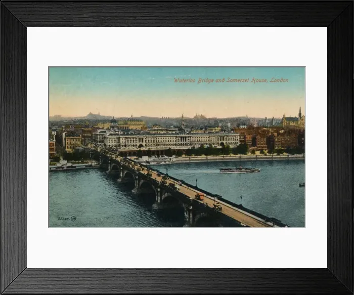Framed Print : Waterloo Bridge and Somerset House, London, c1910 Framed Print : Waterloo Bridge and Somerset House, London, c1910