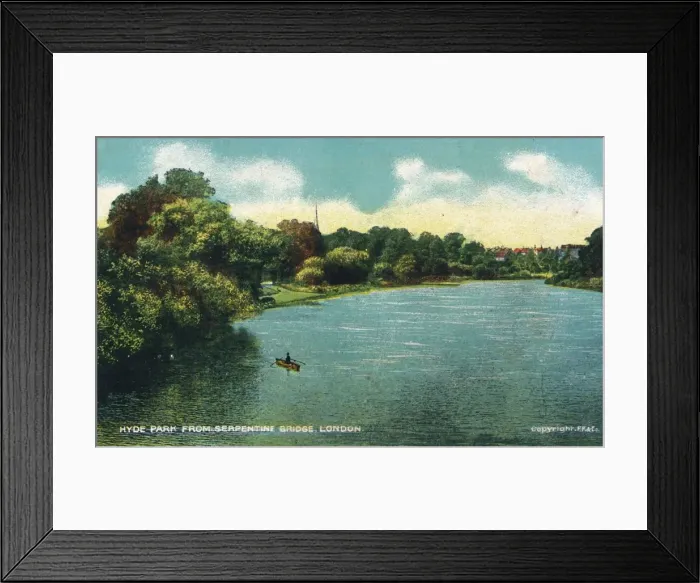 Framed Print : Hyde Park from Serpentine Bridge, London, c1910 Framed Print : Hyde Park from Serpentine Bridge, London, c1910