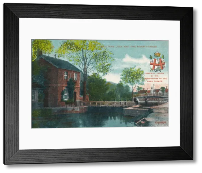 Framed Print : Boulters Lock and the River Thames, c1910 Framed Print : Boulters Lock and the River Thames, c1910