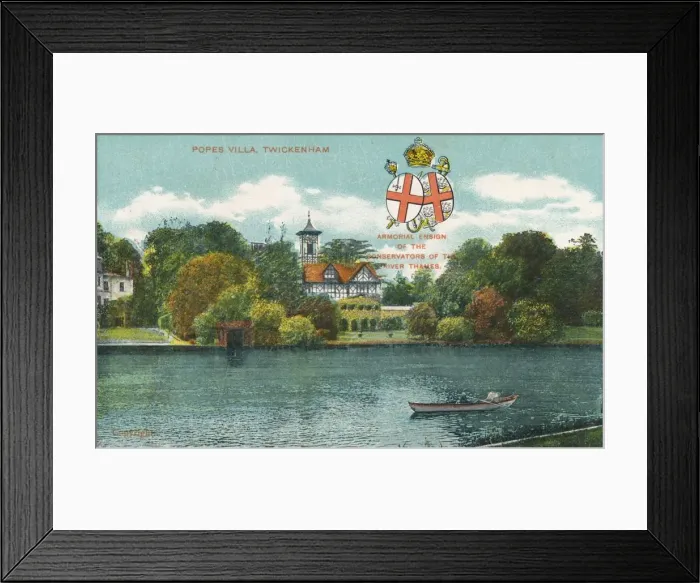 Framed Print : Popes Villa, Twickenham, c1910 Framed Print : Popes Villa, Twickenham, c1910