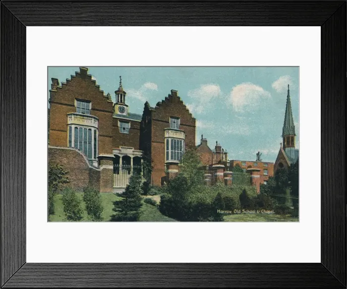 Framed Print : Harrow Old School & Chapel, c1910 Framed Print : Harrow Old School & Chapel, c1910