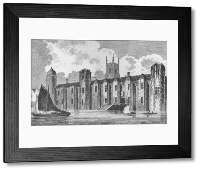 Framed Print : South front of Baynards Castle, London, in about 1640, 1790 (1904). Artist: Andrew Birrell Framed Print : South front of Baynards Castle, London, in about 1640, 1790 (1904). Artist: Andrew Birrell