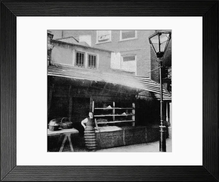 Framed Print : Shop and solar, Clare Market, London, since demolished, 1895 (1904) Framed Print : Shop and solar, Clare Market, London, since demolished, 1895 (1904)