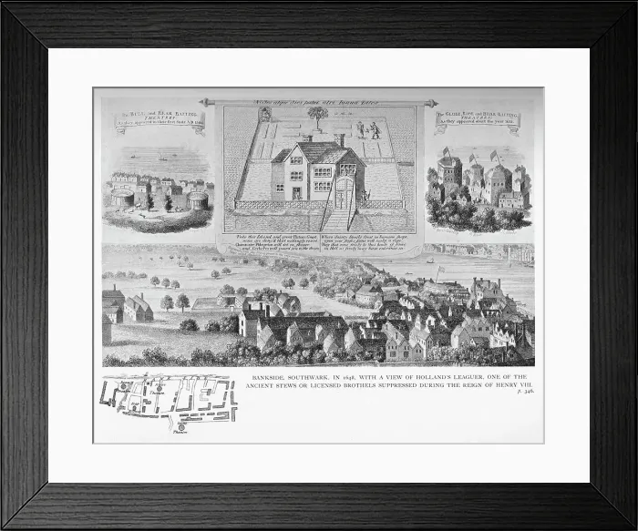 Framed Print : Bankside, Southwark, London, in 1648, 1818 (1904). Artist: Bartholomew Howlett Framed Print : Bankside, Southwark, London, in 1648, 1818 (1904). Artist: Bartholomew Howlett
