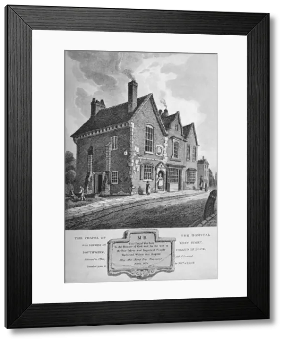 Framed Print : Chapel of the Hospital for Lepers in Kent Street, Southwark, c1813 (1906). Artist: C John M Whichelo Framed Print : Chapel of the Hospital for Lepers in Kent Street, Southwark, c1813 (1906). Artist: C John M Whichelo