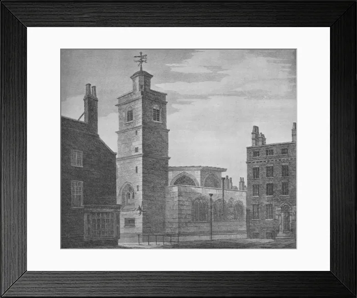 Framed Print : Church of St Bartholomew the Less, City of London, c1830 (1906). Artist: John Coney Framed Print : Church of St Bartholomew the Less, City of London, c1830 (1906). Artist: John Coney