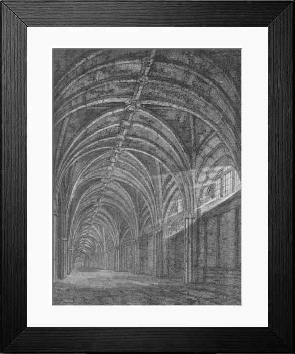 Framed Print : Eastern cloister of St Bartholomews Priory, West Smithfield, City of London, c1805 (1906). Artist: John Greig Framed Print : Eastern cloister of St Bartholomews Priory, West Smithfield, City of London, c1805 (1906). Artist: John Greig