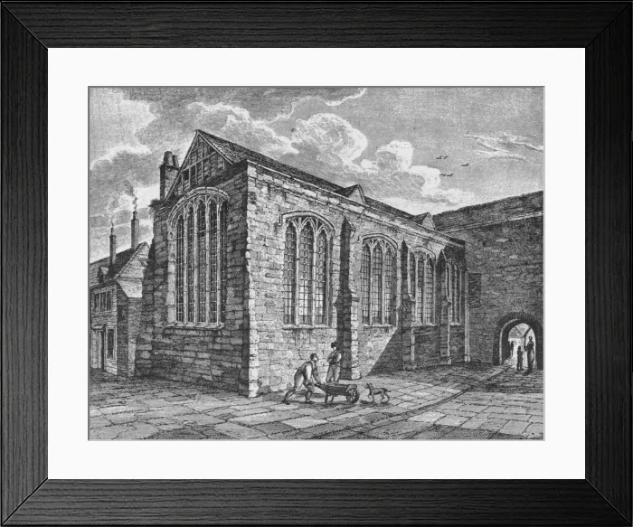 Framed Print : North-east view of the Chapel of the Holy Trinity, Leadenhall, City of London, c1825 (1906). Artist: Thomas Dale Framed Print : North-east view of the Chapel of the Holy Trinity, Leadenhall, City of London, c1825 (1906). Artist: Thomas Dale