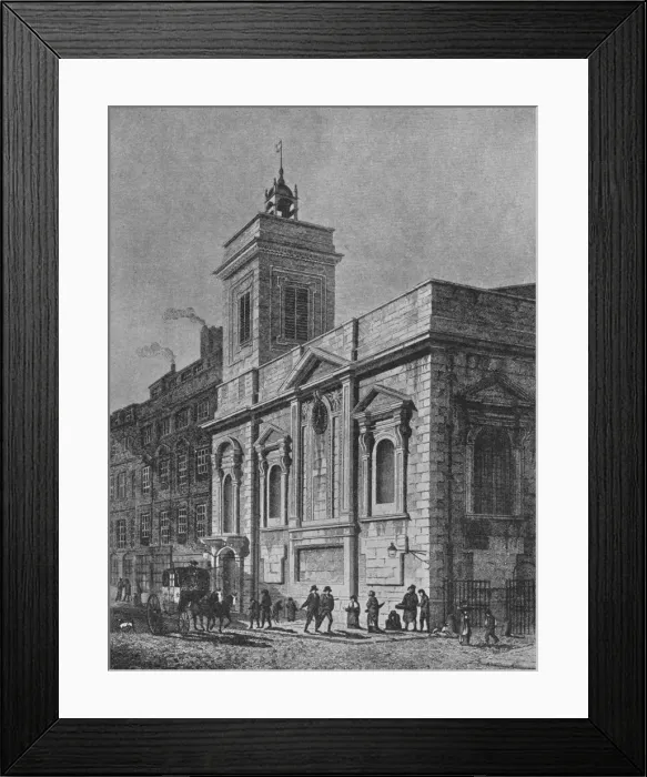 Framed Print : Church of St Mildred, Poultry, City of London, 1812 (1911). Artist: George Sidney Shepherd Framed Print : Church of St Mildred, Poultry, City of London, 1812 (1911). Artist: George Sidney Shepherd