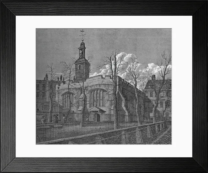 Framed Print : Church of St Helen, Bishopsgate, City of London, 1817 (1911). Artist: William Wise Framed Print : Church of St Helen, Bishopsgate, City of London, 1817 (1911). Artist: William Wise