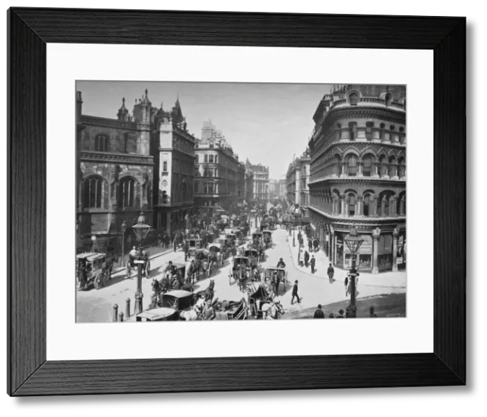 Framed Print : Queen Victoria Street, City of London, c1910 (1911). Artist: York & Son Framed Print : Queen Victoria Street, City of London, c1910 (1911). Artist: York & Son