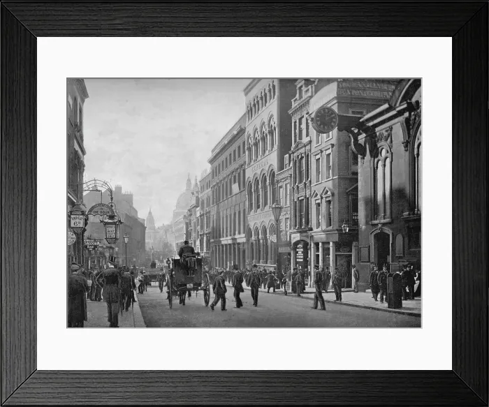 Framed Print : Cannon Street, looking west, City of London, c1910 (1911) Framed Print : Cannon Street, looking west, City of London, c1910 (1911)
