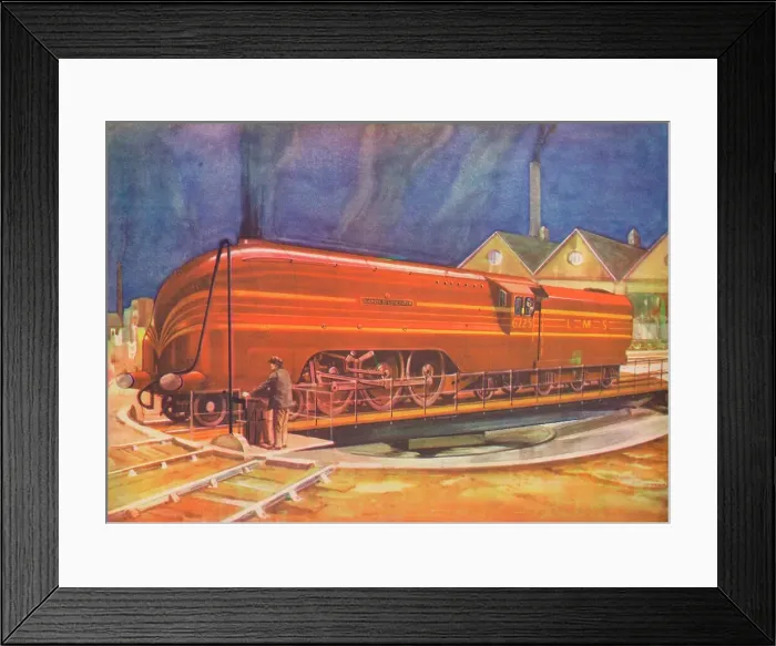 Framed Print : Duchess of Gloucester, L. M. S. on the Turntable, Camden Town, 1940 Framed Print : Duchess of Gloucester, L. M. S. on the Turntable, Camden Town, 1940