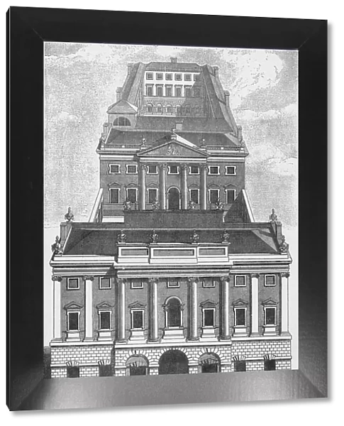 A perspective view of the Bank of England, 1743 (1903). Artist: Robert West