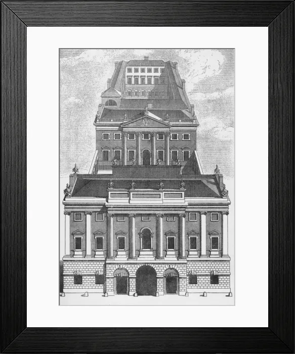 Framed Print : A perspective view of the Bank of England, 1743 (1903). Artist: Robert West