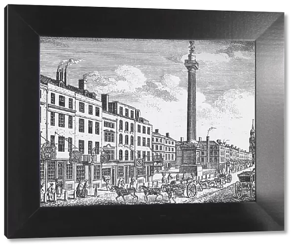 The Monument, City of London, c1755 (1903). Artist: Thomas Bowles