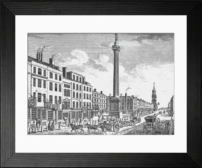 Framed Print : The Monument, City of London, c1755 (1903). Artist: Thomas Bowles Framed Print : The Monument, City of London, c1755 (1903). Artist: Thomas Bowles