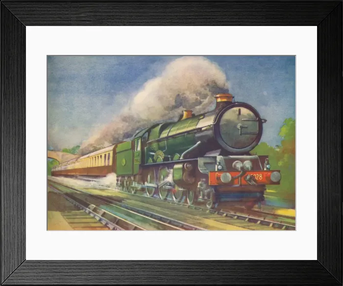 Framed Print : Cheltenham Flyer, G. W. R. picking up water at Goring, 1940 Framed Print : Cheltenham Flyer, G. W. R. picking up water at Goring, 1940