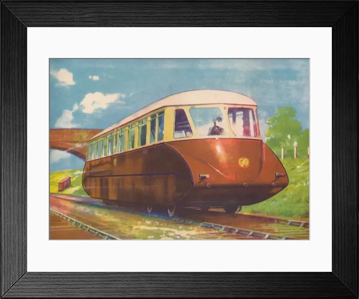 Framed Print : Express Diesel Engine Rail Car, G. W. R. 1940 Framed Print : Express Diesel Engine Rail Car, G. W. R. 1940