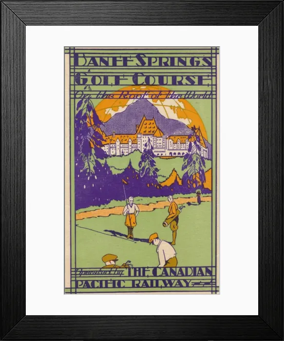 Framed Print : Banff Springs Golf Course, scorecard, c1925 Framed Print : Banff Springs Golf Course, scorecard, c1925