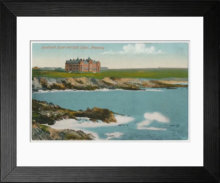 Framed Print : Headland Hotel and Golf Links, Newquay, c1910 Framed Print : Headland Hotel and Golf Links, Newquay, c1910