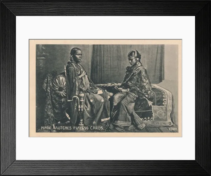 Framed Print : Hindu Nautches Playing Cards, c1910 Framed Print : Hindu Nautches Playing Cards, c1910