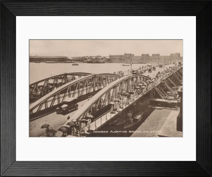 Framed Print : Howrah Floating Bridge, Calcutta, c1905 Framed Print : Howrah Floating Bridge, Calcutta, c1905