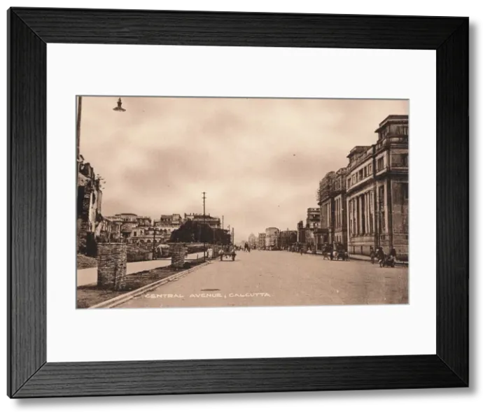 Framed Print : Central Avenue, Calcutta, c1900 Framed Print : Central Avenue, Calcutta, c1900