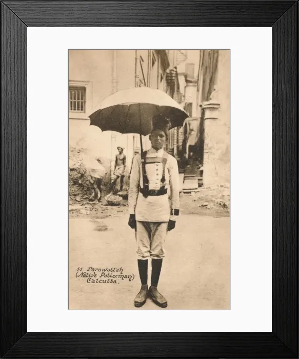 Framed Print : Parawallah (Native Policeman) Calcutta, c1900 Framed Print : Parawallah (Native Policeman) Calcutta, c1900