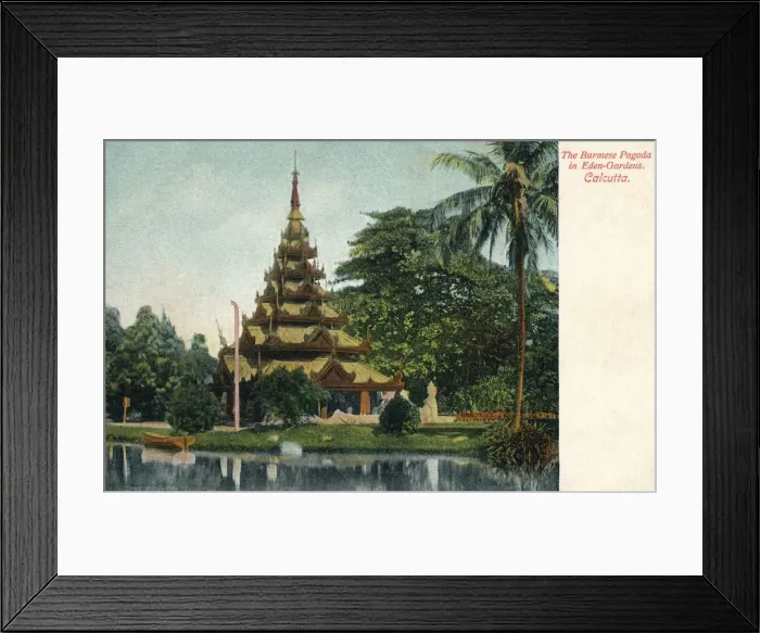 Framed Print : The Burmese Pagoda in Eden-Gardens. Calcutta, c1900 Framed Print : The Burmese Pagoda in Eden-Gardens. Calcutta, c1900