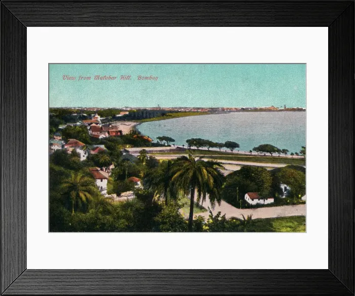 Framed Print : View from Malabar Hill, Bombay, c1920 Framed Print : View from Malabar Hill, Bombay, c1920