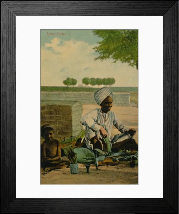 Framed Print : Street Cobler, c1900 Framed Print : Street Cobler, c1900