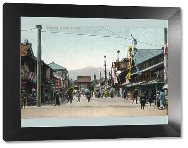 Theatre Street of Kobe, c1900