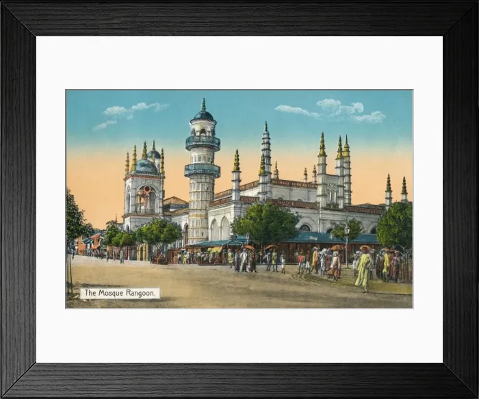 Framed Print : The Mosque Rangoon, c1888 Framed Print : The Mosque Rangoon, c1888