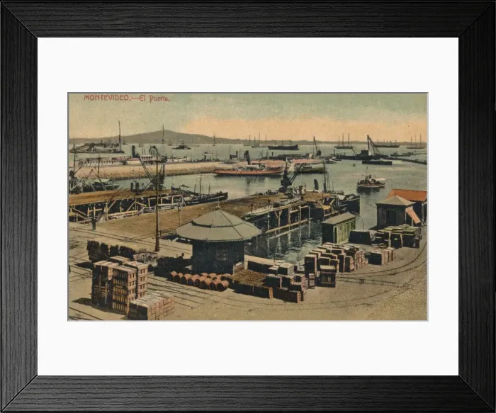 Framed Print : Montevideo - El Puerto, c1900 Framed Print : Montevideo - El Puerto, c1900