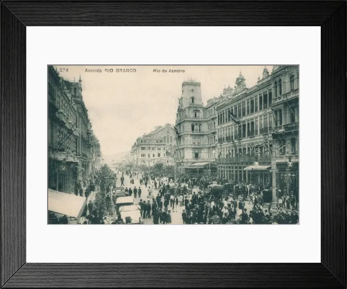 Framed Print : Avenida Rio Branco - Rio de Janeiro, c1910 Framed Print : Avenida Rio Branco - Rio de Janeiro, c1910